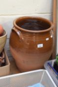 LARGE GLAZED TERRACOTTA EGG CROCK