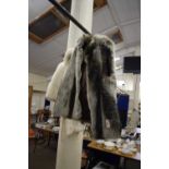 WHITE FUR CAPE FAKE FUR WAISTCOAT