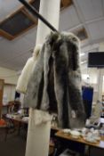 WHITE FUR CAPE FAKE FUR WAISTCOAT