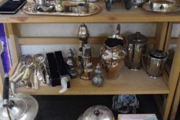 MIXED LOT SILVER PLATED WARES, CUTLERY ETC