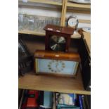 MODERN DERBY MANTEL CLOCK AND A RUSSIAN MANTEL CLOCK (2)