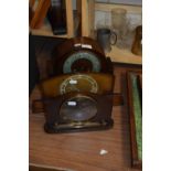 THREE MIXED MANTEL CLOCKS