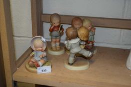 FOUR 'MEMORIES OF YESTERYEAR' LUCIE ATTWELL FIGURES