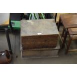 TWO VINTAGE WOODEN TOOLBOXES