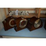 THREE MANTEL CLOCKS