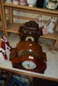 LATE 19TH CENTURY MANTEL CLOCK PLUS TWO OTHERS (3)