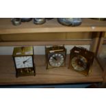 THREE MODERN MANTEL CLOCKS