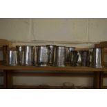CRICKET INTEREST - A COLLECTION OF MODERN PEWTER TANKARDS TO INCLUDE WEST INDIES CRICKET TOUR