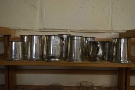 CRICKET INTEREST - A COLLECTION OF MODERN PEWTER TANKARDS TO INCLUDE WEST INDIES CRICKET TOUR