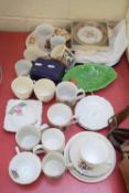 MIXED LOT VARIOUS CERAMICS TO INCLUDE ROYALTY INTEREST MUGS