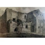 John Sell Cotman (British, 19th century), Castle Rising Castle, etching, dated 1813,11x15ins, framed