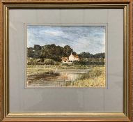 Anthony C.E. Dugdale (British, 20th century) Church Farm, Burgh Castle, watercolour, signed and