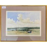 Macfarlane Widicupp (British, 20th century) Morston, watercolour, signed, 9x13ins, framed and