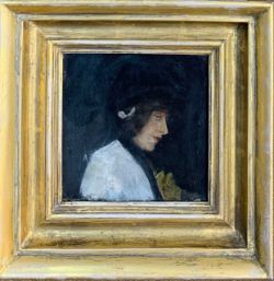 Follower of Sir Alfred Munnings (British, 20th century), Portrait of a lady, possibly the artist's