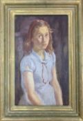 Meta Meston RSA GI (Scottish, 20th century), Fishermans Daughter, oil on board, unsigned,