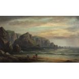 Alfred Stannard (1806-1889), Lizard Head, Cornwall. Oil on canvas. 12x19ins.Qty: 1