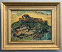 Follower of Olga Wisinger-Florian (Austrian, Late 19th Century) Landscape with a hilltop fort, oil