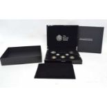 Cased 2013 silver seven coin proof set