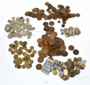 Quantity of 19th and 20th century British and Foreign coinage, various dates and denominations