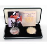 Cased 2002 silver two-coin Golden Jubilee proof set