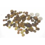 Quantity of mixed foreign copper coinage etc