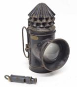 19th century Victorian Hyatt & Co Birmingham Police lantern oil lamp together with Metropolitan