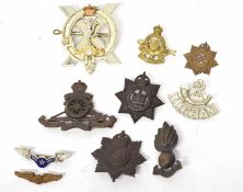 Small quantity of 20th century British military cap badges to include Royal Artillery, Hampshire