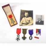 WWI French Legion d'Honour medal group of three to include Legion d'Honour, Croix de Guerre with