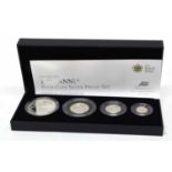 Cased 2012 silver four coin Britannia proof set