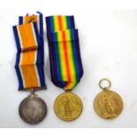 Presumed family group of WWI British medals, comprising 1914-1918 British War medal and 1914-1919