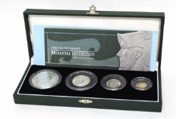 Cased 2003 silver coin Britannia proof set