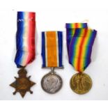 First World War British medal trio comprising 1914-15 Star, War medal 1914-1918 and 1914-1919