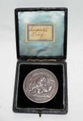 Hon East India Company British Mint silver 48mm medal for Seringapatam 1799 campaign against