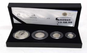 Cased 2009 silver four coin Britannia proof set