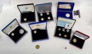 Small collection of Elizabeth II part sets of silver proof and other coins