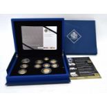 Cased 2004 silver Diamond Jubilee 10-coin proof set