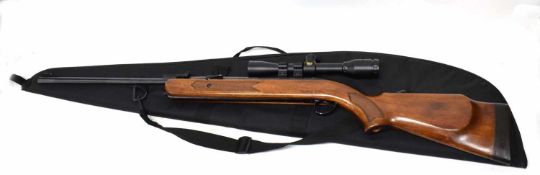 BSA Sporter calibre .177 under lever air rifle with BSA essential scope