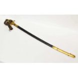 Victorian 1822 pattern officer's pipe back sword and scabbard, made by I. Levey, with Victorian