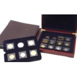 Cased Millionaires Mint collection of Kings and Queens of the UK in display case/box