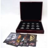 Cased 2006 silver 12-coin Great Britain crown proof set
