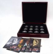 Cased 2006 silver 12-coin Great Britain crown proof set