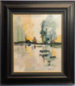 Piet Van Ost (Belgium, 20th century) ' Vallle De La Cavsse', impasto oil on canvas, signed, framed