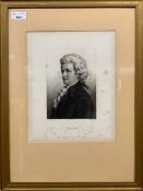 Pair of steel-engravings, portraits of Mozart and Handel, by J Bankel after C Jager, c mid-C19th.