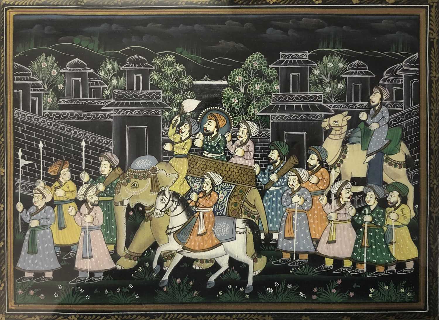 A collection of 19th and 20th Century South Asian paintings, depicting a variety of subjects, in - Image 3 of 5
