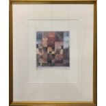 After Paul Klee, 'Rote und Weisse Kuppeln 1914', giclée print, framed and glazed.
