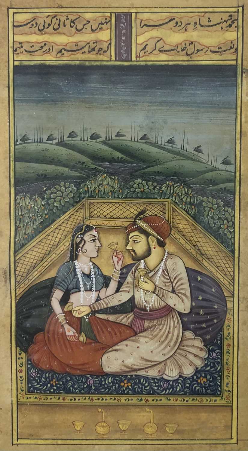 A collection of 19th and 20th Century South Asian paintings, depicting a variety of subjects, in - Image 2 of 5