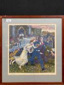 Hand-coloured limited edition(113/200) "The Wedding", Michael Reynolds.