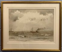 Roland Vivian Pitchforth RA RWS ARCA (British, 20th century) 'Thames at Tilbury', watercolour,