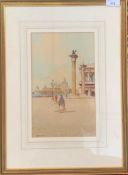 E. Benvenutti, signed watercolour Venetian Scene 29 X 17 CM