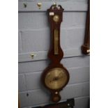 Beha, Likert & Co, Norwich, 19th century mahogany cased banjo barometer, 110cm high